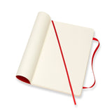 Notesbog Moleskine large rød m/192 blanke ark soft cover