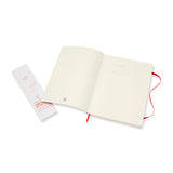 Notesbog Moleskine x-large rød m/192 blanke ark soft cover