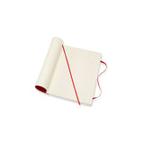 Notesbog Moleskine x-large rød m/192 blanke ark soft cover