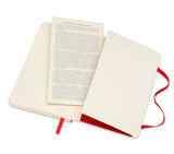 Notesbog Moleskine pocket rød m/192 linjerede ark soft