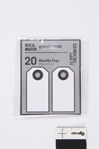 MANILLA MÆRKER 250G RÅHVID 20STK