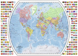 Puslespil political world map 1000 brikker