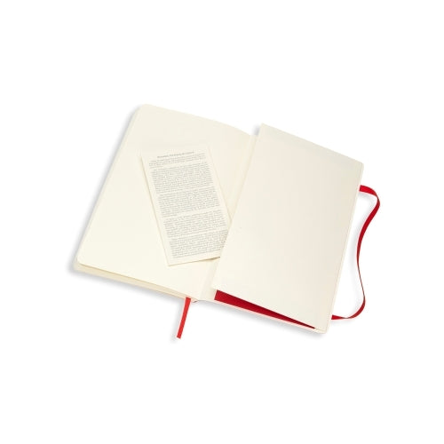 Notesbog Moleskine large rød m/192 prikket ark soft cover