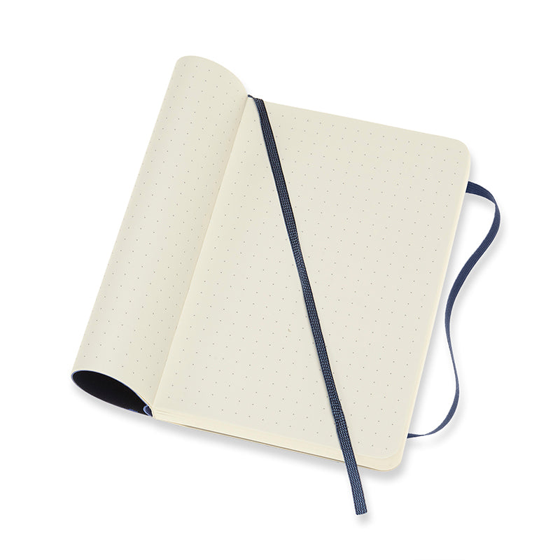 Notesbog Moleskine pocket blå m/192 prikket ark soft cover