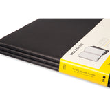 Notesbog Moleskine xxl cahiers sort 3 stk m/120 kvadrerede