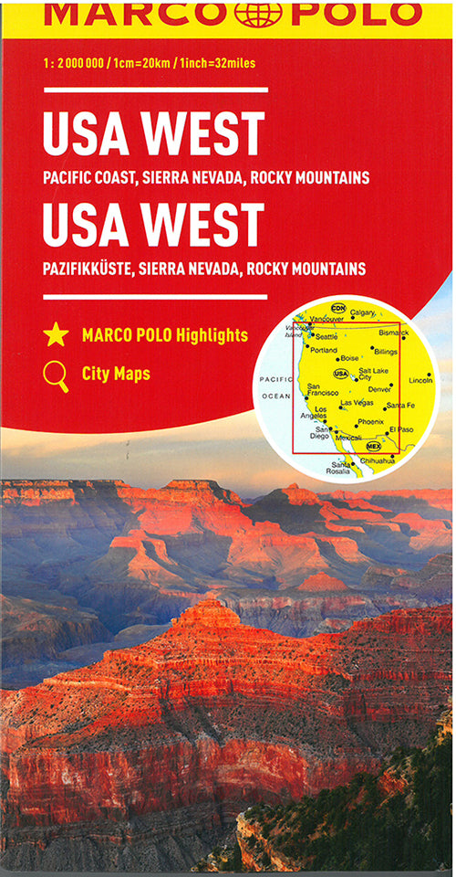 USA West: Pacific Coast, Sierra Nevada,  Rocky Mountains