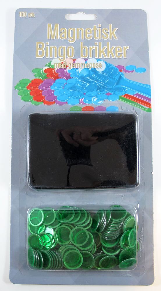 Bingo brikker magnetiske  - 100 stk asst