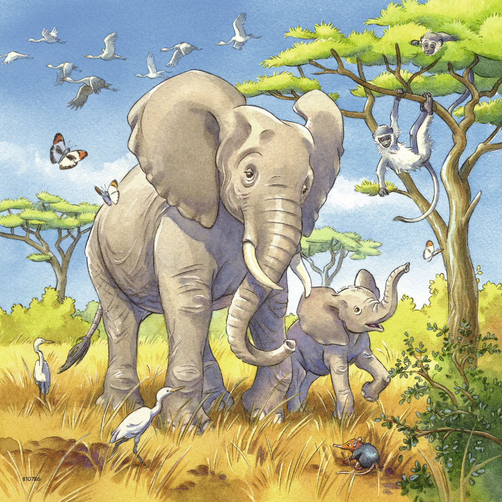 Puslespil wild animals 3X49 brikker