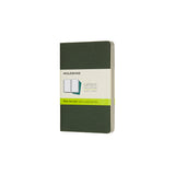 Notesbog Moleskine pocket cahiers grøn 3 stk m/64 blanke ark
