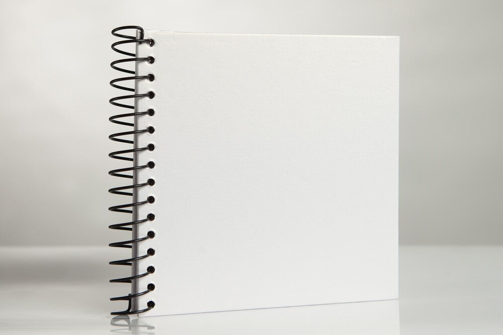 Fotoalbum scrapbog m. spiral hvid 20 hvide sider