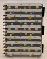 SPIRALBLOK A5 PP OMSLAG SMILEY SORT 5 FANER