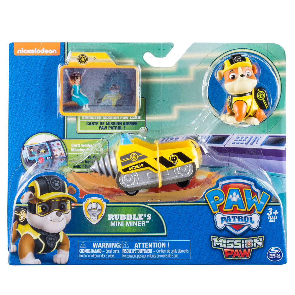 Paw patrol mini køretøj m. figurer ass.