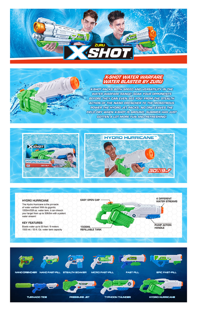X-Shot Water Blaster Hydro Hurricane