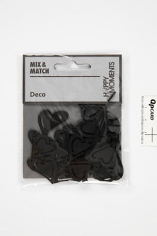 ASYMMETRISK HJERTE STR. 25X22 MM TYKKELSE 1,7 MM SORT 20