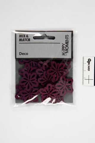 BLOMST DIA 27MM MØRK LILLA 20STK