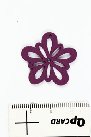 BLOMST DIA 27MM MØRK LILLA 20STK
