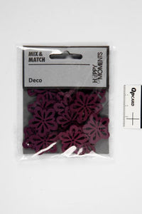 BLOMST DIA 27MM MØRK LILLA 20STK