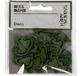 ASYMMETRISK HJERTE STR. 25X22 MM TYKKELSE 1,7 MM MØRK GRØN
