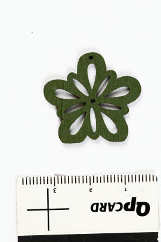 BLOMST DIA 27MM MØRK GRØN 20STK