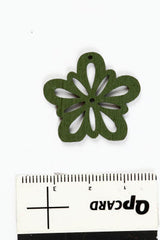 BLOMST DIA 27MM MØRK GRØN 20STK