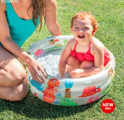 3-ring baby pool dinosaur