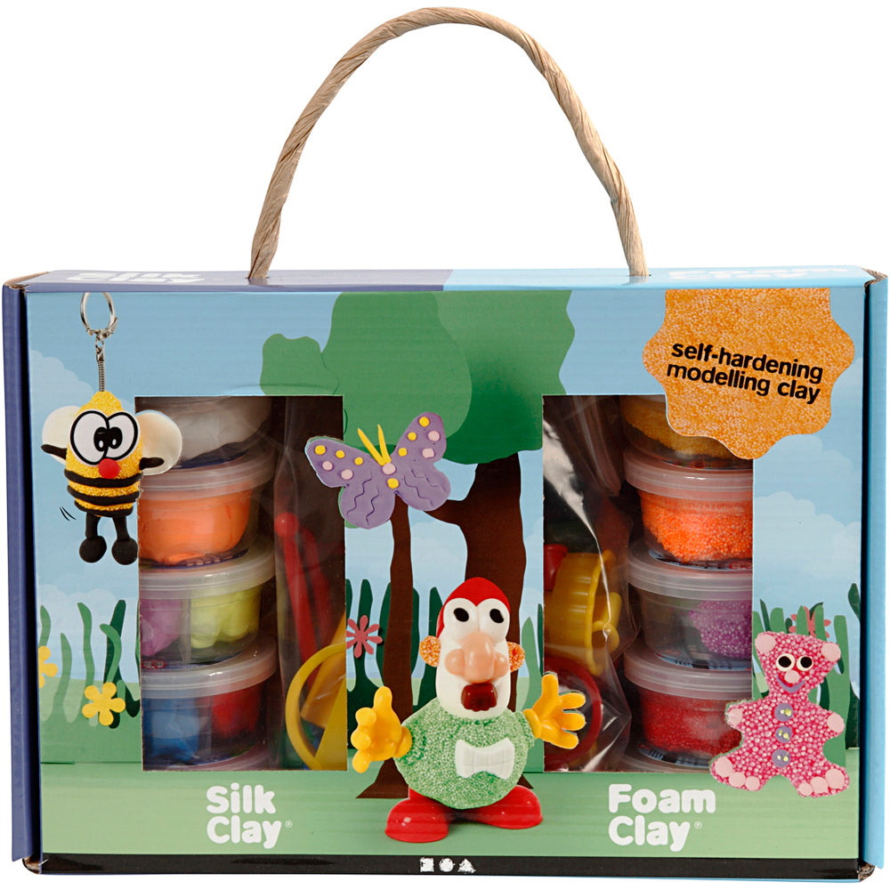 Foam clay og silk clay i gaveæske