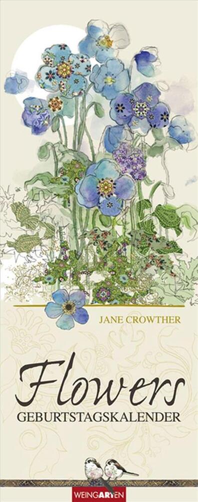 Jane Crowther Geburtstagskaleder Flowers 2018 Kalender