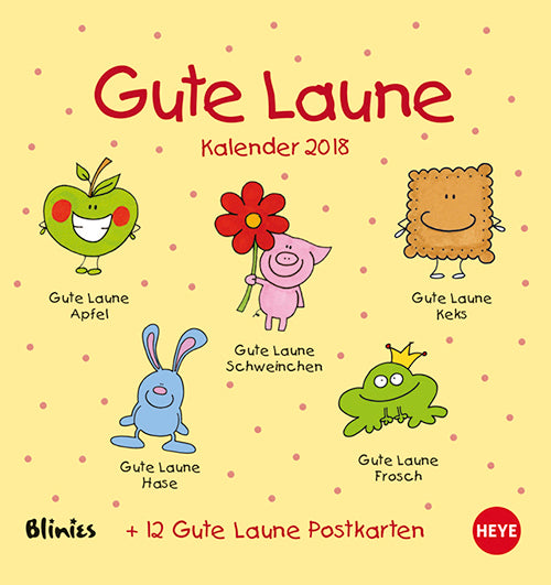 Gute Laune Blinies Postkartenkalender 2018