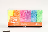 Soft foam 6 ass pastel farver 10 g