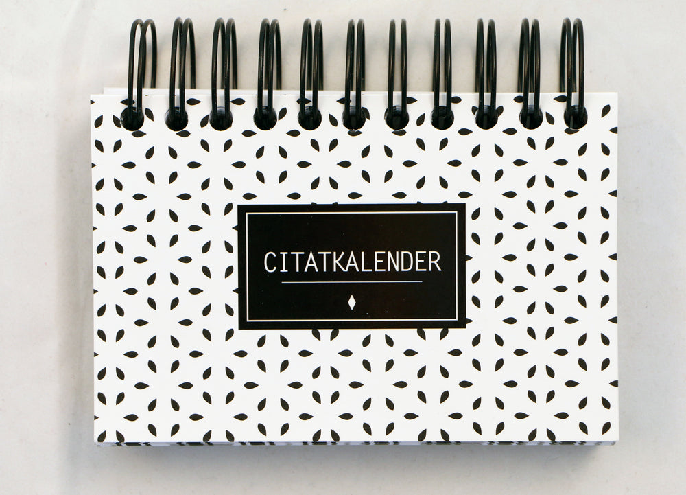 CITAT EVIGHEDSKALENDER SORT/HVID M/SPIRAL 2 I EN