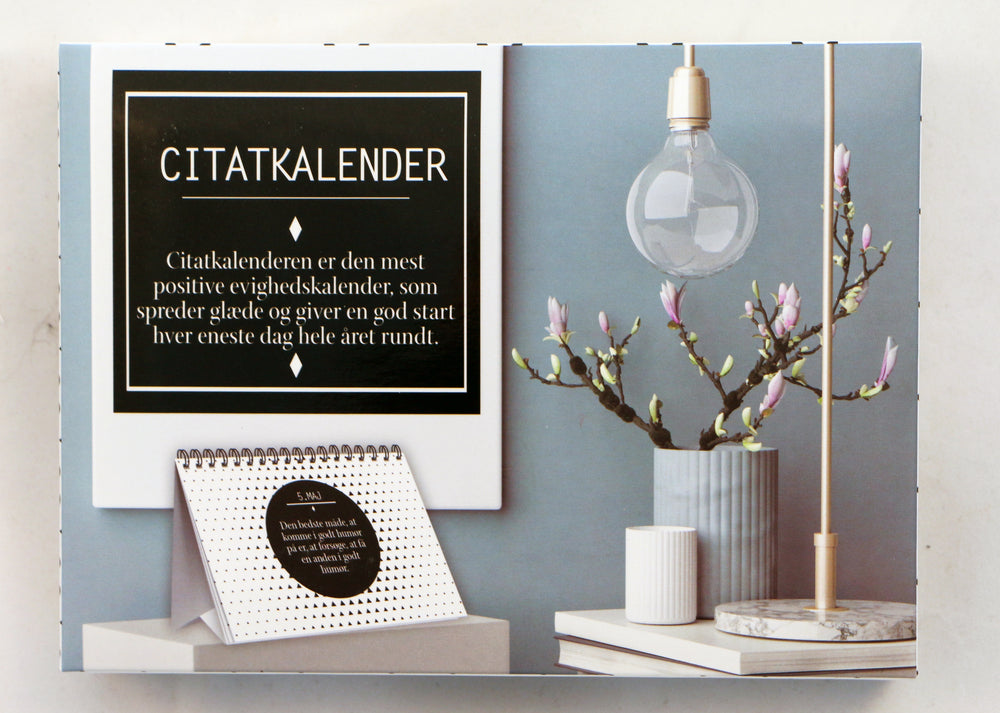 CITAT EVIGHEDSKALENDER SORT/HVID M/SPIRAL 2 I EN