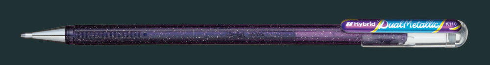 Roller Pentel dual metallic lilla/blå