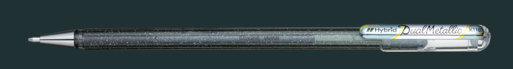 Roller Pentel dual metallic sølv