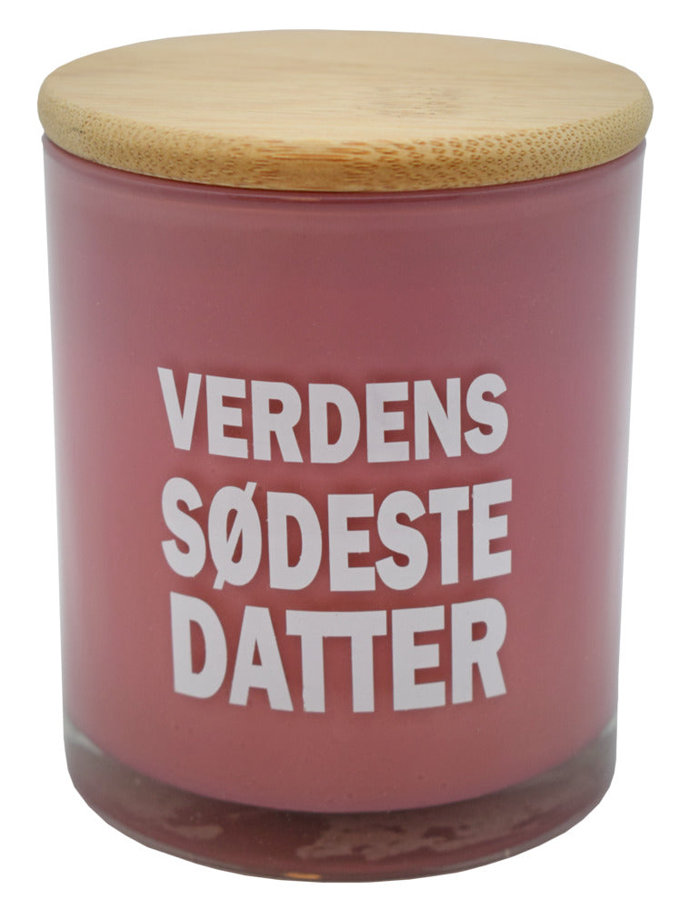 Duftlys med tekst datter