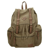 Rygsæk canvas m/pu khaki heritage