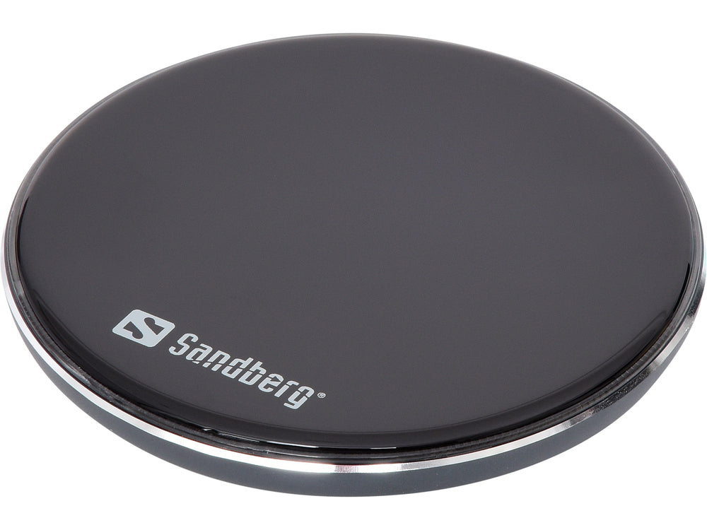 TRÅDLØS QI CHARGER ALU PAD 10W SORT