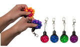 Metalnøglering m/squeeze ball ball i net ass