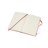 Notesbog Moleskine large rød m/240 prikket ark hard