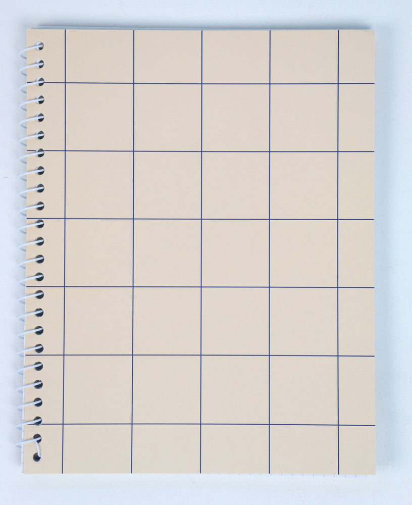 Spiralblok beige tern kvadreret A5 70 sider