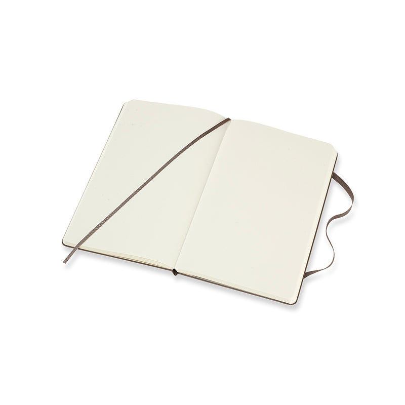 Notesbog Moleskine large brun m/240 blanke ark hard cover