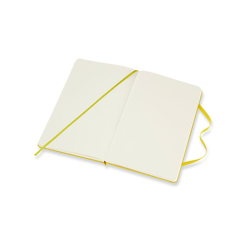 Notesbog Moleskine large gul m/240 blanke ark hard