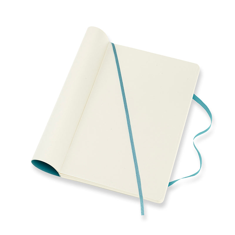 Notesbog Moleskine large lysblå m/192 blanke ark soft