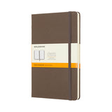 Notesbog Moleskine large brun m/240 linjerede ark hard cover