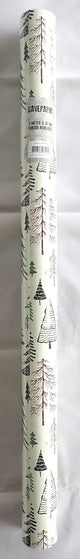 GAVEPAPIR CREME/BLÅ/GRØN/BORDEAUX JULETRÆ 3 M X 70 CM