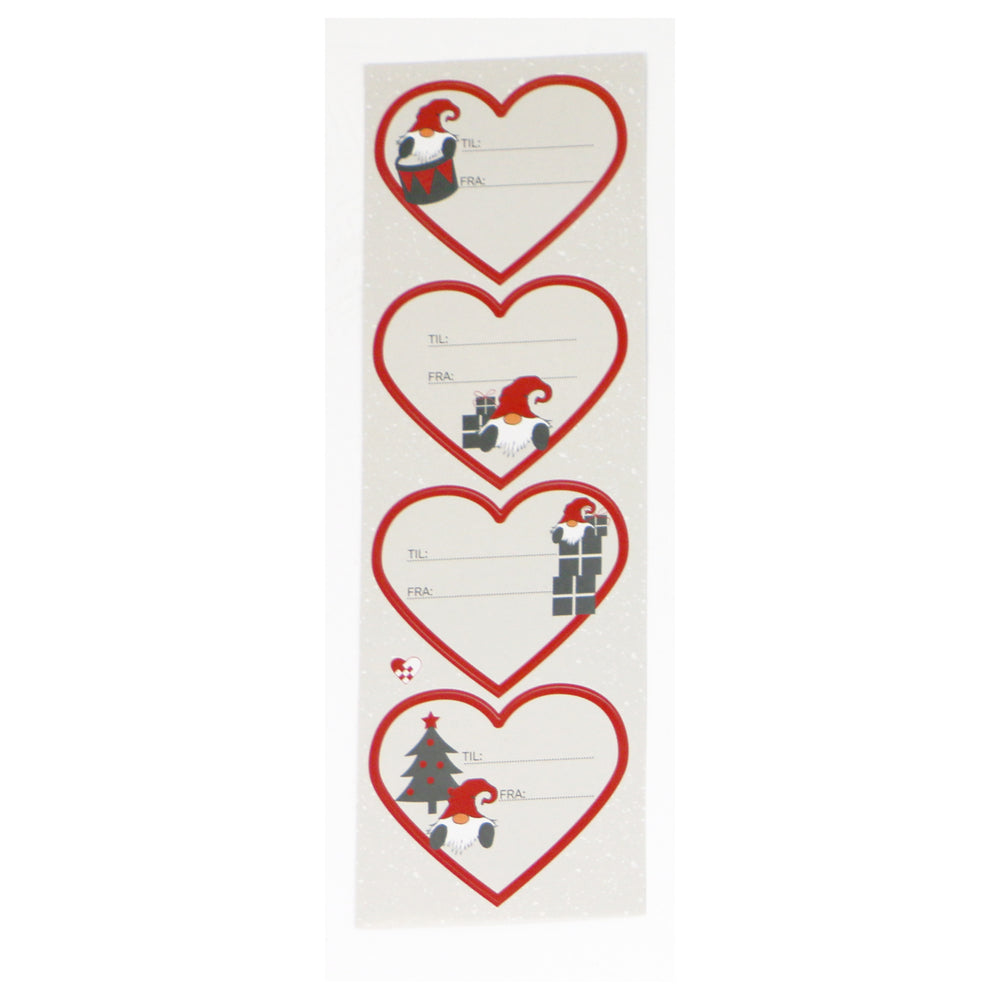 STICKERS TIL/FRA HJERTE/NISSE/PAKKER 2 ARK