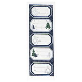 STICKERS TIL/FRA MØRKEBLÅ JULETRÆ SØLV RAMME 2 ARK