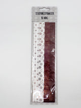 STJERNESTRIMLER BORDEAUX FOIL 15 MM 24 STK