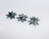 STJERNESTRIMLER GLITTER/METALLIC KOKSGRÅ 15 MM 24 STK