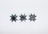 STJERNESTRIMLER GLITTER/METALLIC KOKSGRÅ 15 MM 24 STK