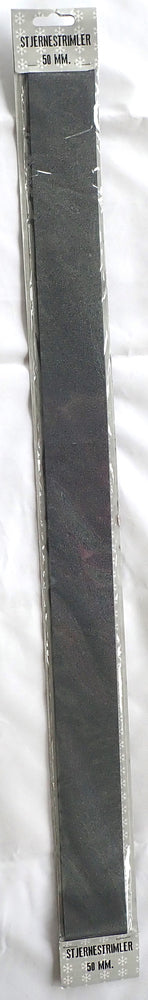 STJERNESTRIMLER GLITTER/METALLIC KOKSGRÅ 50 MM 12 STK